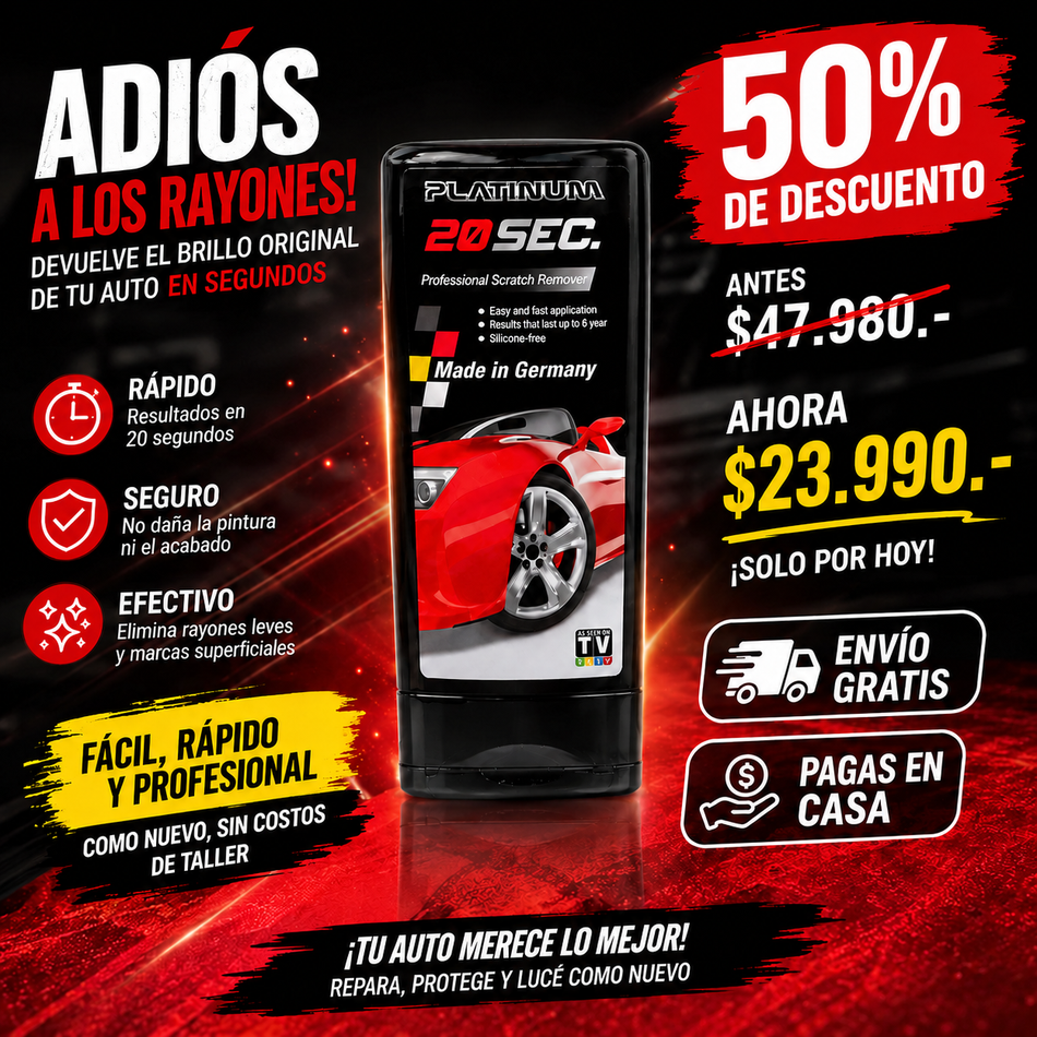 Platinum 20SEC - Borra Rayones al Instante, Sin ir al Taller
