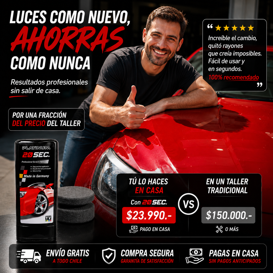 Platinum 20SEC - Borra Rayones al Instante, Sin ir al Taller